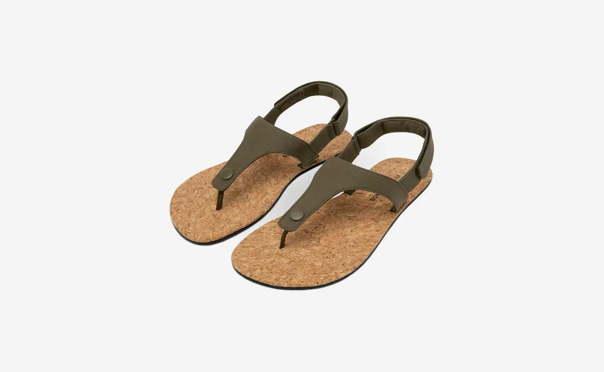 Босоногие сандалии Feelgrounds Seaside Twill — оливковый, фото 2