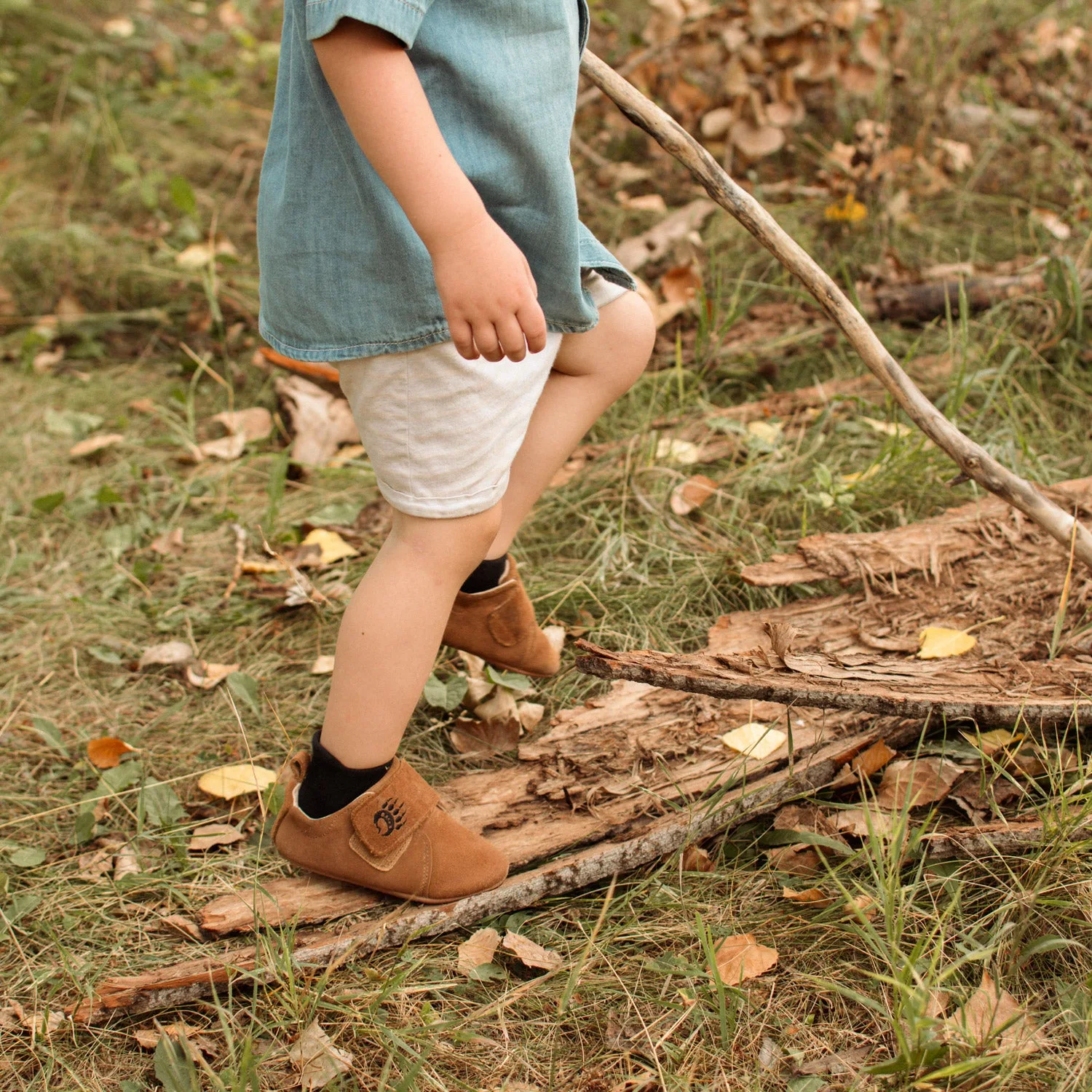 Детские босоногие туфли Bearfoot Cub — дубовый, фото 4