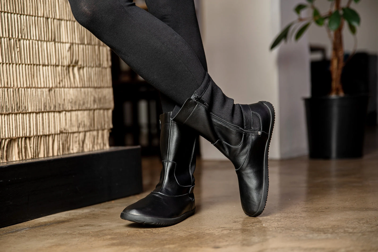Сапоги средней высоты Ahinsa Barefoot — чёрный, фото 9