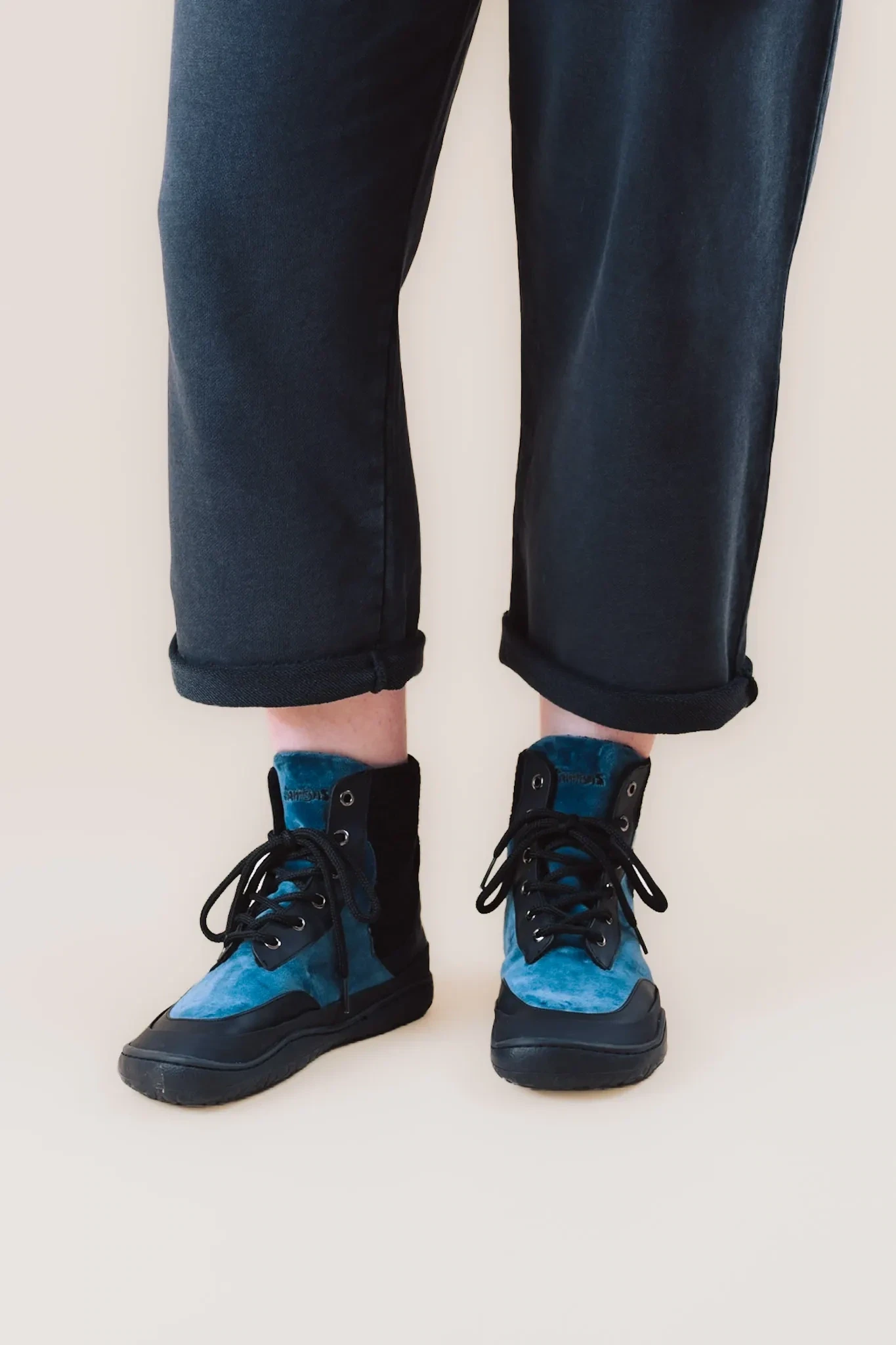 Босоногие ботинки Sambas the bambas Eclipse — синие с чёрным, фото 2