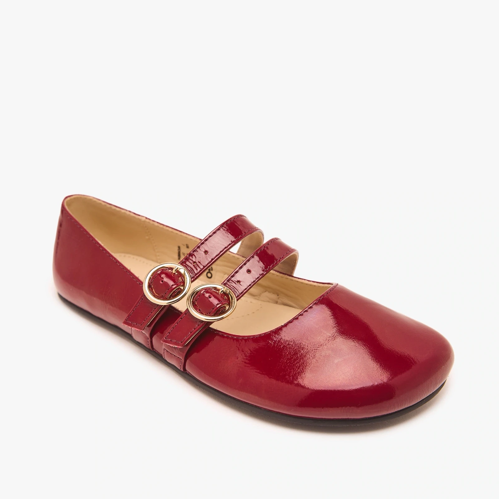 Босоногие туфли Origo Double Strap Mary Jane — лаковый вишнёвый