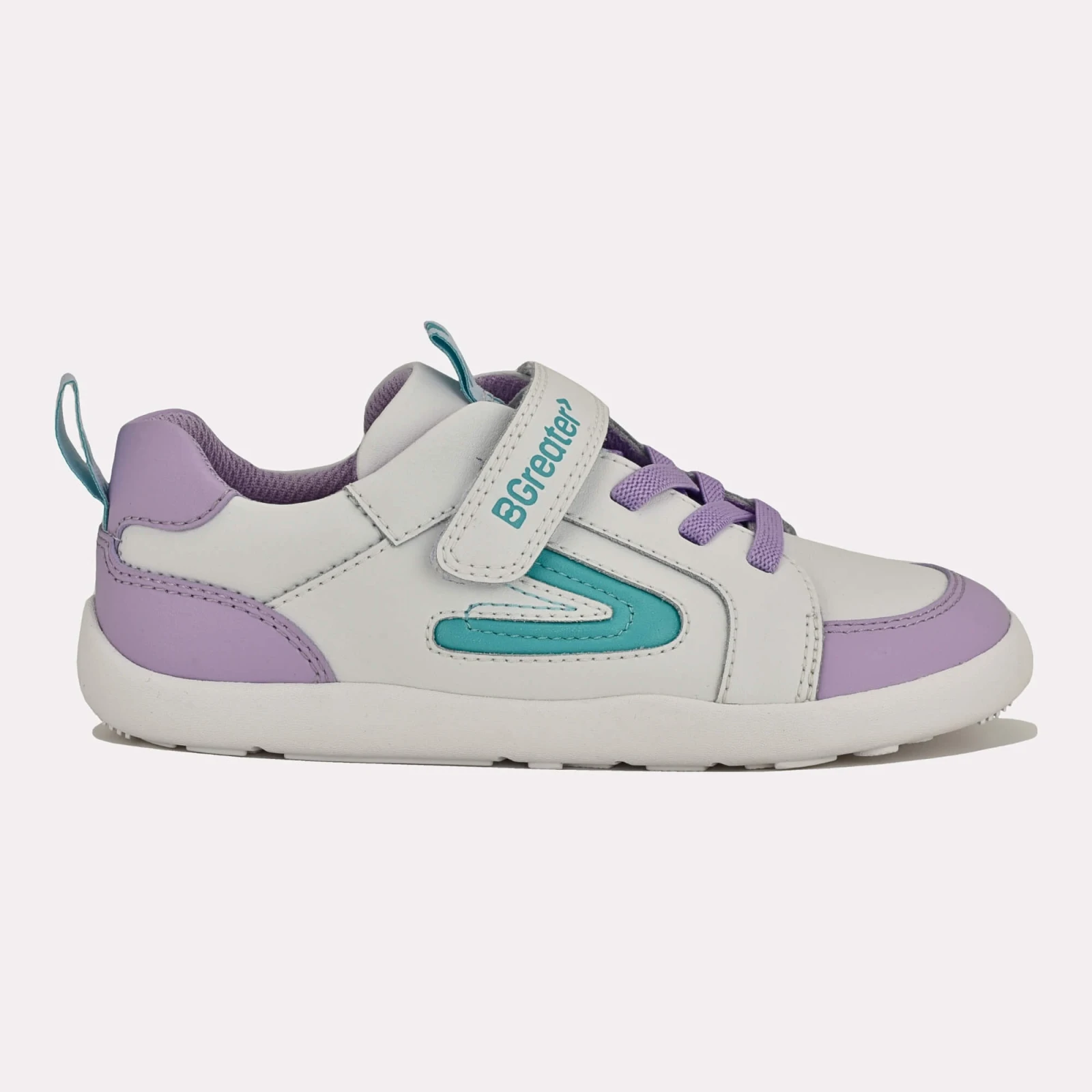 Кроссовки BGreater All Leather Lev — сиреневый с белым, фото 4